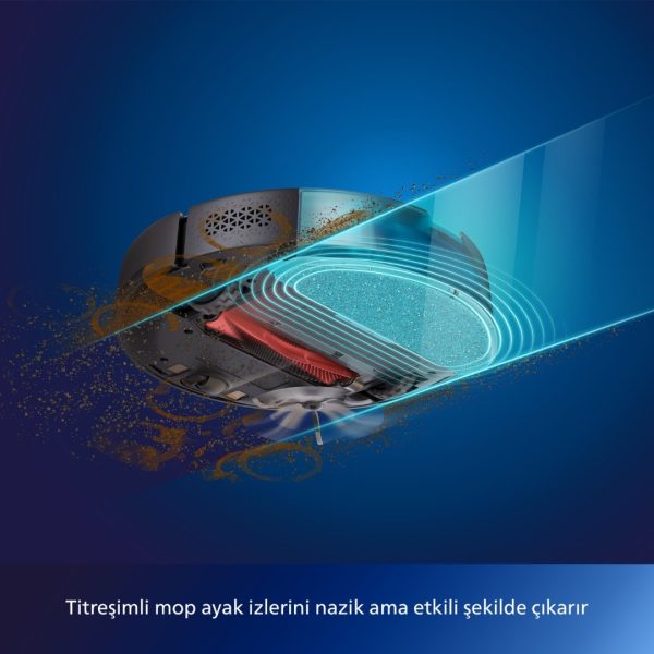 Philips 7000 Serisi 7000 Islak Kuru Robot Süpürge, 5000 PA,Titreşimli Mop,Sert Zemin ve Halıya Uygun, XU7000/01 - Görsel 2
